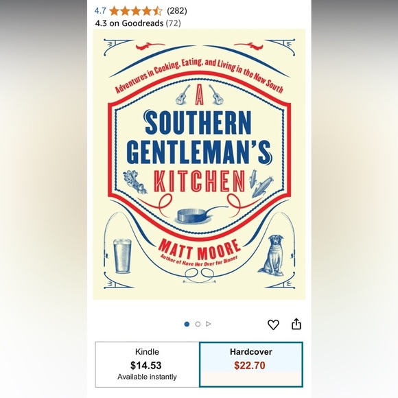 A Southern Gentleman's cookbook new Cream and Red Hardcover - Picture 1 of 1